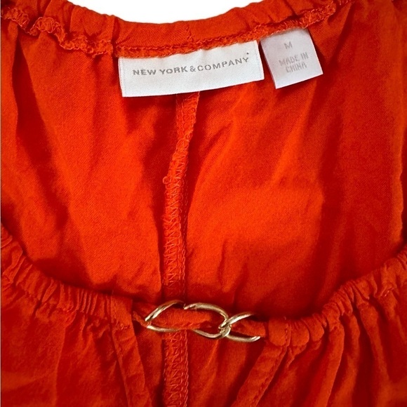 New York & Company Orange Halter Midi Dress Size M - Picture 11 of 17